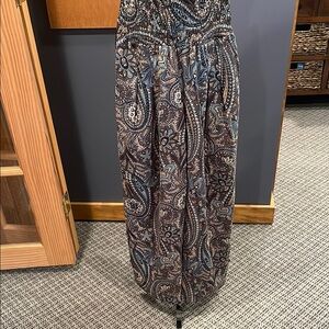 Paisley Print Palazzo Pants Sz M